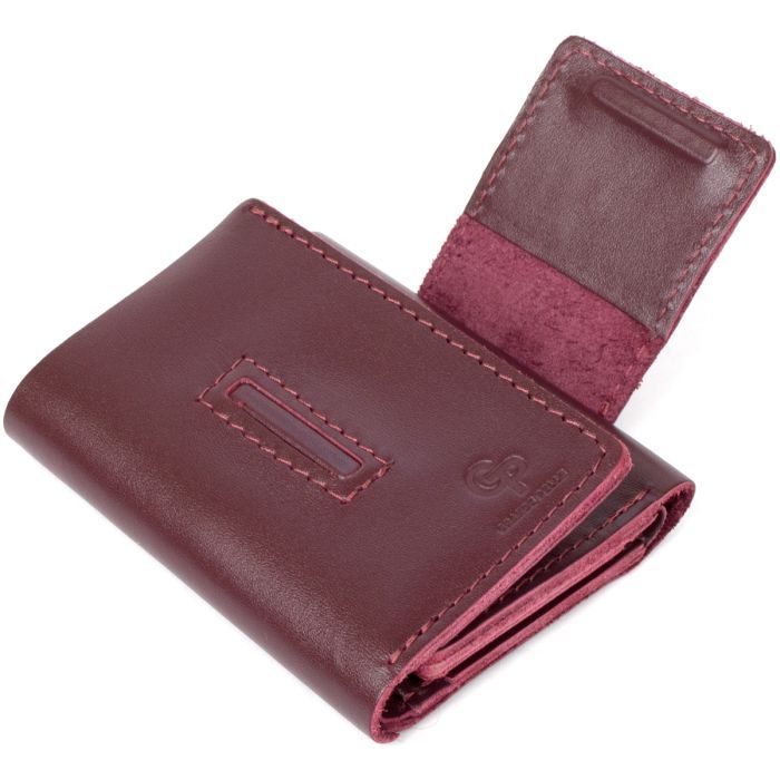 Гаманець Grande Pelle Глянсовий Бордовий (11456) зображення 7