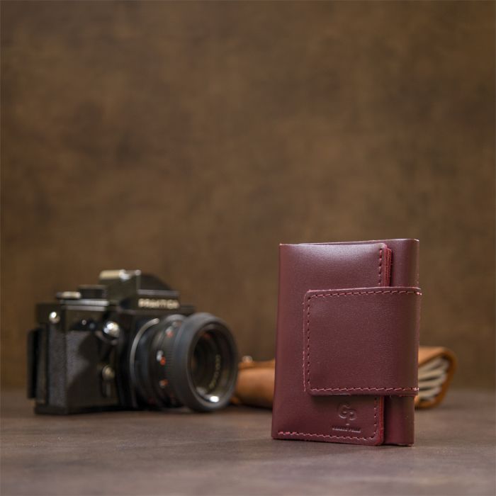 Гаманець Grande Pelle Глянсовий Бордовий (11456) зображення 9