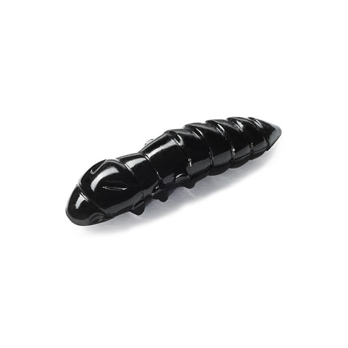 Силікон рибальський FishUP Pupa 1.5" 101 - Black, cheese taste (8шт/уп) (1864.03.54)