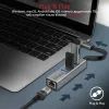Концентратор Promate USB Hub 4 ports gigahub-c.grey (gigahub-c.grey) зображення 5