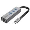 Концентратор Promate USB Hub 4 ports gigahub-c.grey (gigahub-c.grey)