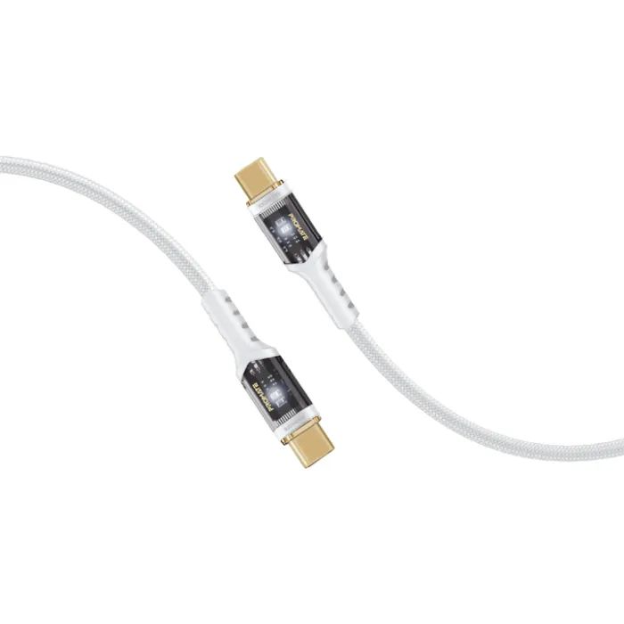 Дата кабель USB-C to USB-C lucidline-cc120.navy Promate (lucidline-cc120.navy)