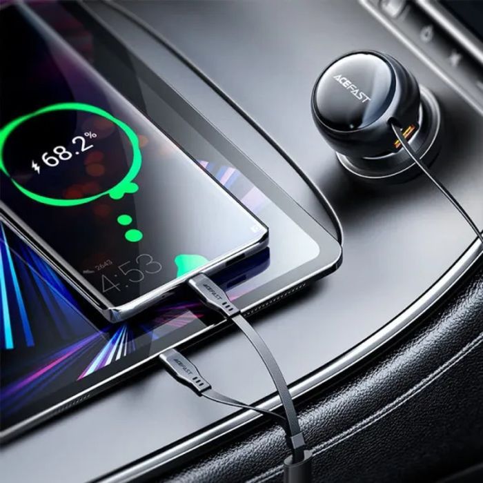Зарядное устройство Acefast 3xUSB 53W (2xUSB-C+USB-A) + cable USB-C 2in1 B13 (6974316282921) изображение 7