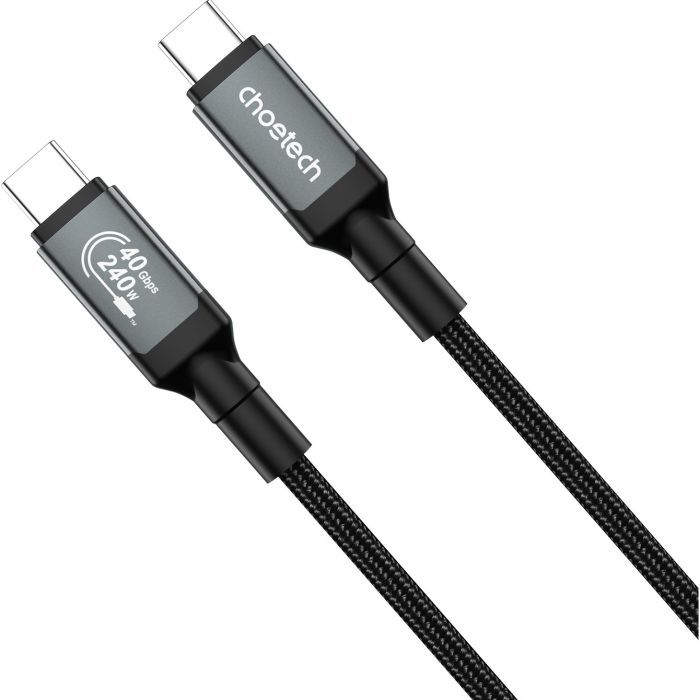 Дата кабель USB-C to USB-C 1.2m USB4.0 Gen3 240W (8K HDR) Choetech (XCC-1040-GY) изображение 3