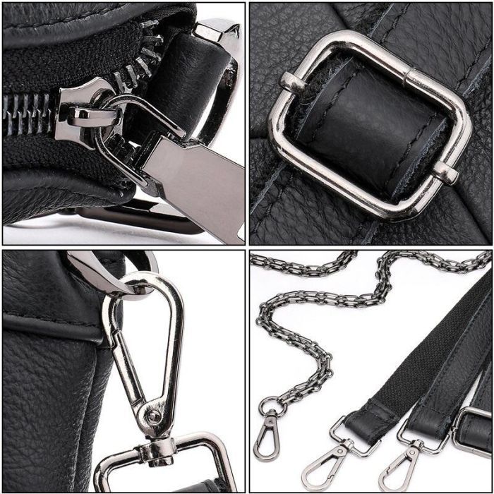 Сумка Vintage Кожаная Черная (20051) изображение 12