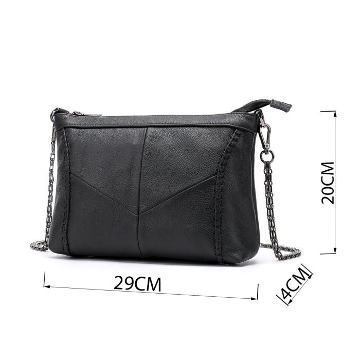 Сумка Vintage Кожаная Черная (20051) изображение 3