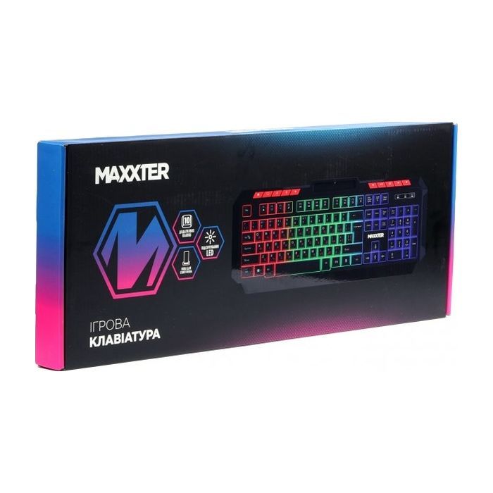Клавиатура Maxxter KBG-UML-02B-UA USB UA Black (KBG-UML-02B-UA) изображение 6