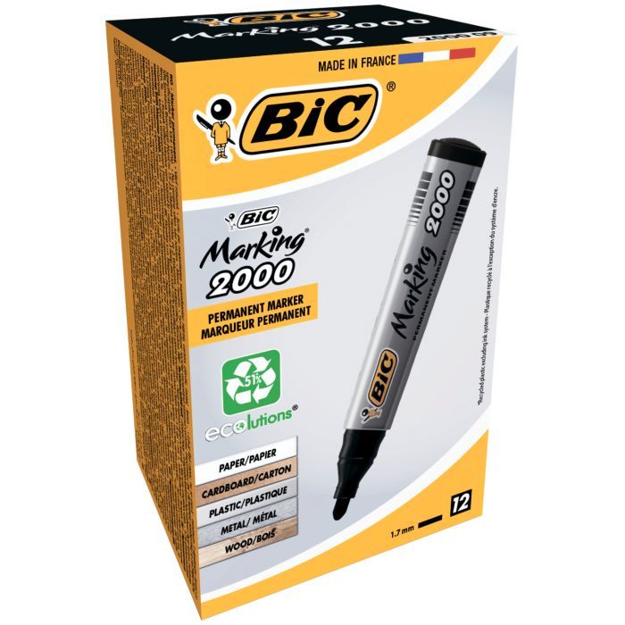 Маркер Bic перманентный, синий (bc8209143) изображение 2