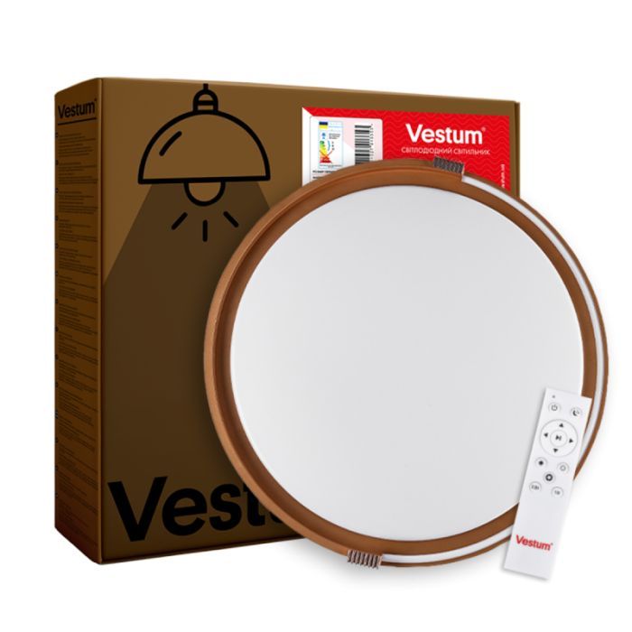 Светильник Vestum COLISEUM матовий 60W 395*60мм 3000К-6500К з ДК біле золото (VS-91065)