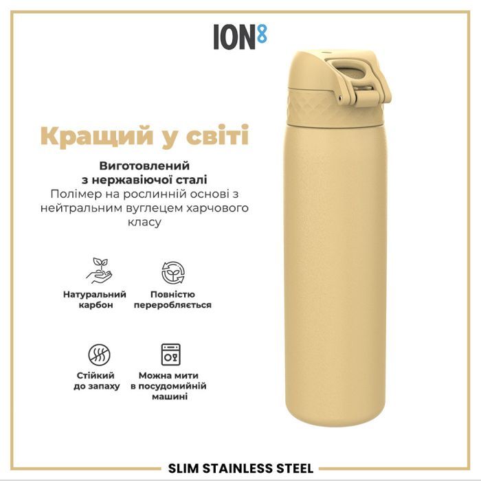 Пляшка для води ION8 OneTouch Stainless Steel 600 мл Blue (I8SS600BLU) зображення 6