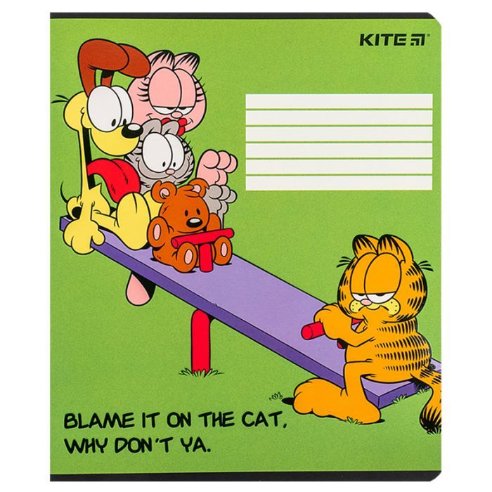 Зошит Kite Garfield, 18 аркушів, лінія (GF24-237) зображення 8