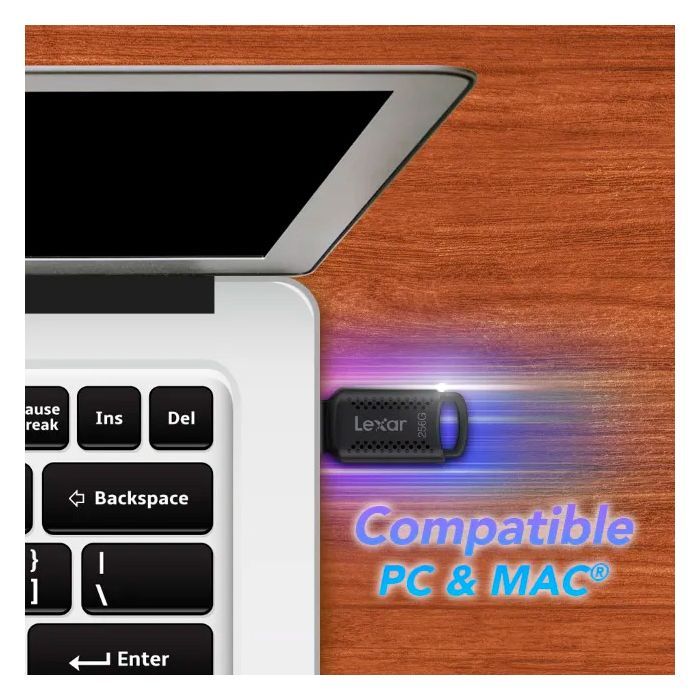 USB флеш накопитель Lexar 256GB JumpDrive V400 Black USB 3.0 (LJDV400256G-BNBNG) изображение 7