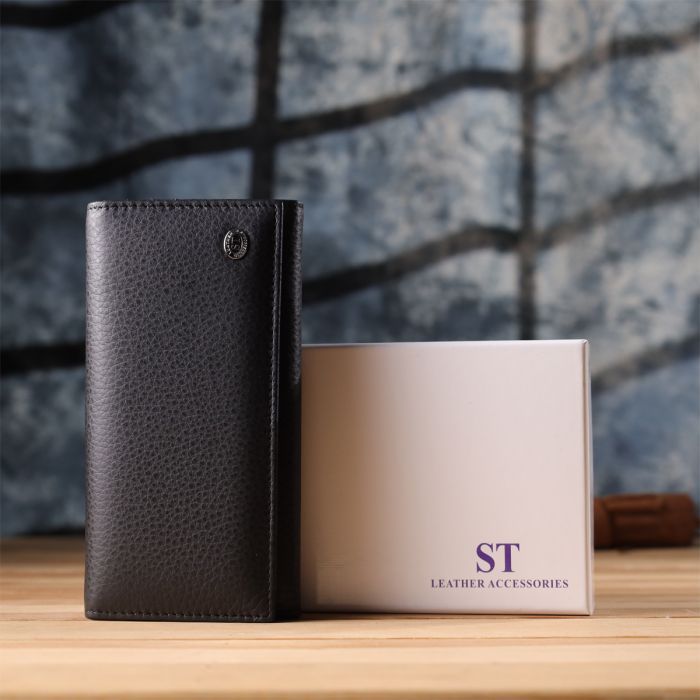 Гаманець ST Leather З натуральної шкіри Чорний (23084) зображення 11