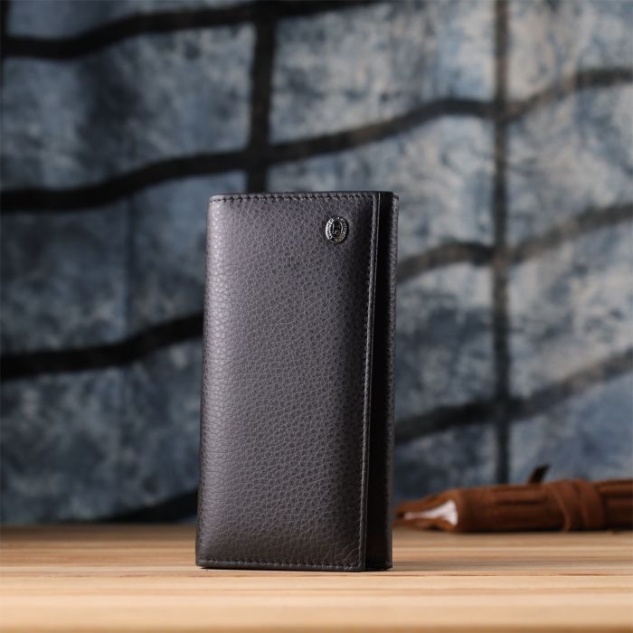 Гаманець ST Leather З натуральної шкіри Чорний (23084) зображення 9
