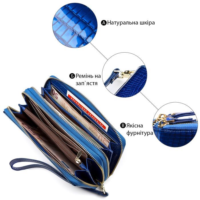 Гаманець ST Leather Синій (18447) зображення 4