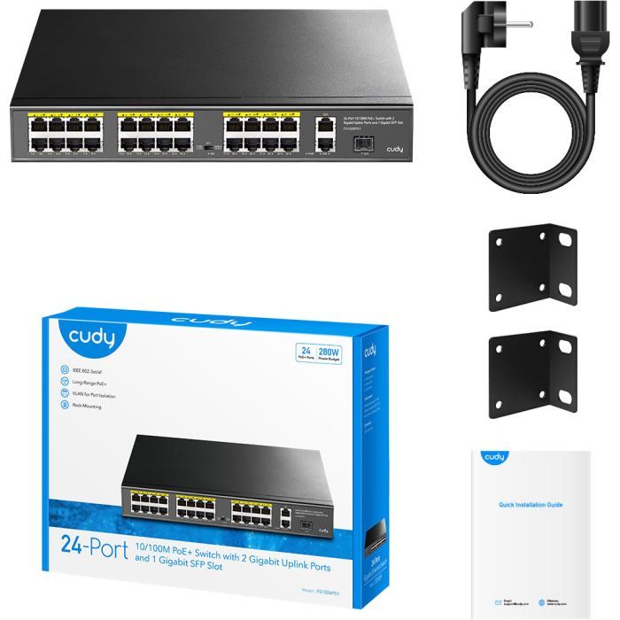 Комутатор мережевий Cudy FS1026PS1 зображення 4