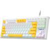Клавиатура Aula F3032 keycaps plus 21 Yellow keys KRGD Red USB UA White (6948391204680) изображение 2