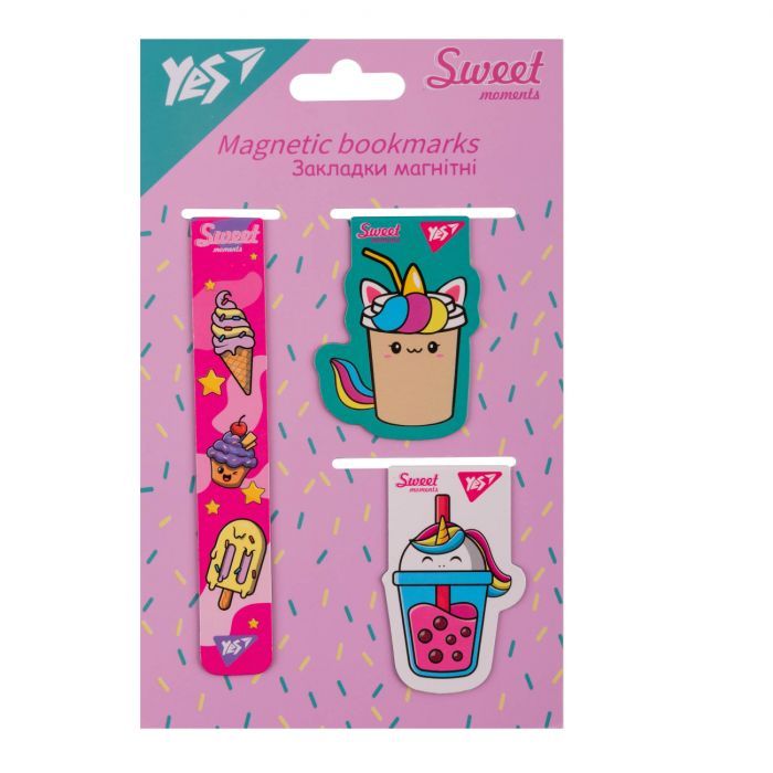 Закладки для книг Yes магнітні Sweet Cream 3 шт (708352) зображення 2
