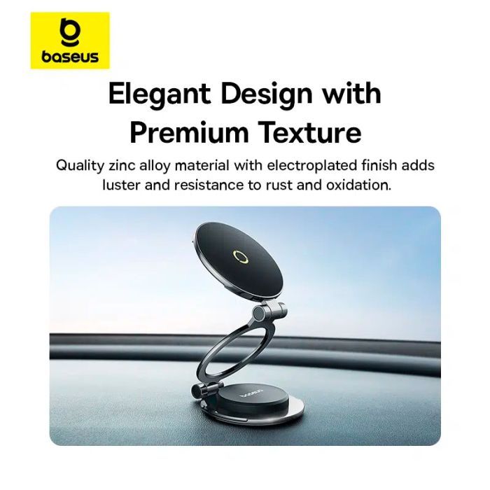 Универсальный автодержатель Baseus MagPro Series II Magnetic Car Mount Stick-on Version Cosmic Black (C40172900121-00) изображение 11