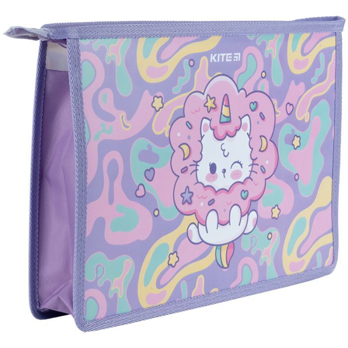 Папка на молнии Kite A4+ на молнии Rainbow Catcorn (K24-428-1)