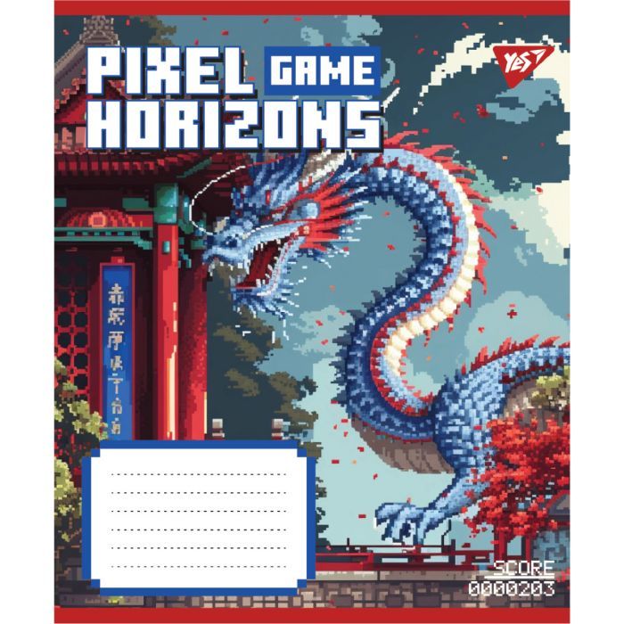 Зошит Yes Pixel game А5 12 аркушів коса лінія (767776) зображення 2