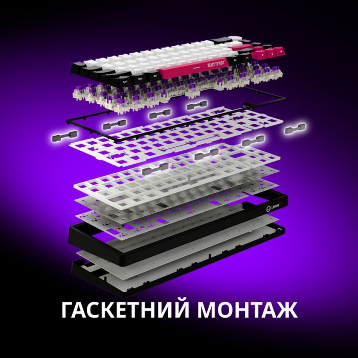 Клавиатура Lorgar KBP70MW Pro RGB Wireless/Bluetooth/USB UA Black/yellow (LRG-KBP70MW-YL-US) изображение 6