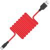 Дата кабель USB 2.0 AM to USB-C 1.0m 2A silicone X21 black+red HOCO (6957531071419) зображення 2