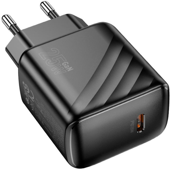 Зарядний пристрій HOCO CS24A Puerto USB-C PD25W Black (6942007639750) зображення 4