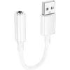 Перехідник USB-A to 3.5mm F 1.0m BV22 white BOROFONE (6941991117022)