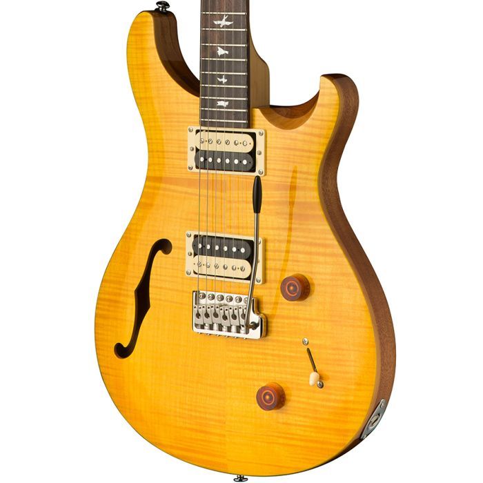 Гитара полуакустическая PRS SE Custom 22 Semi-Hollow Santana Yellow изображение 9