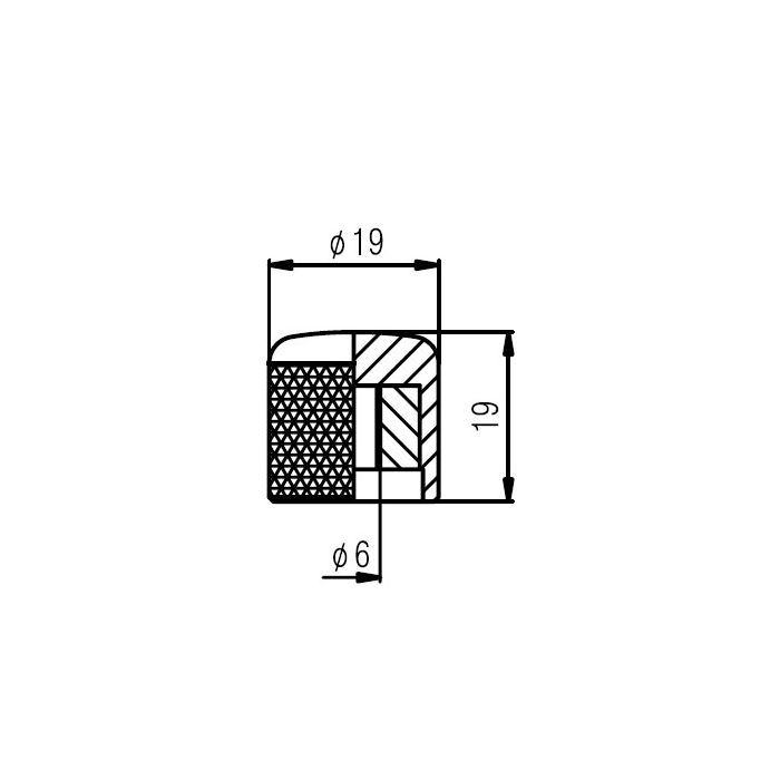 Ручка для потенциометра Paxphil Push-On Control Knob (Chrome) (NB006 CR) изображение 2
