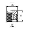Ручка для потенциометра Paxphil Push-On Control Knob (Chrome) (NB006 CR) изображение 2