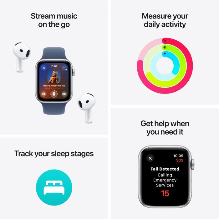 Смарт-годинник Apple Watch SE GPS + Cellular 40mm Midnight Aluminium Case with Ink Sport Loop (MXGA3QH/A) зображення 3