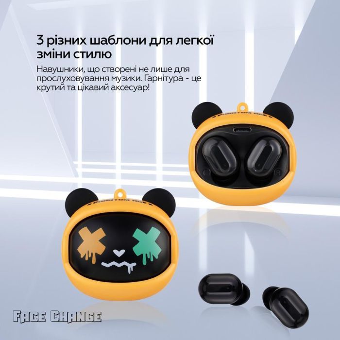 Наушники XoKo G05-face changing TWS Yellow-Black (G05-YEBK) изображение 7