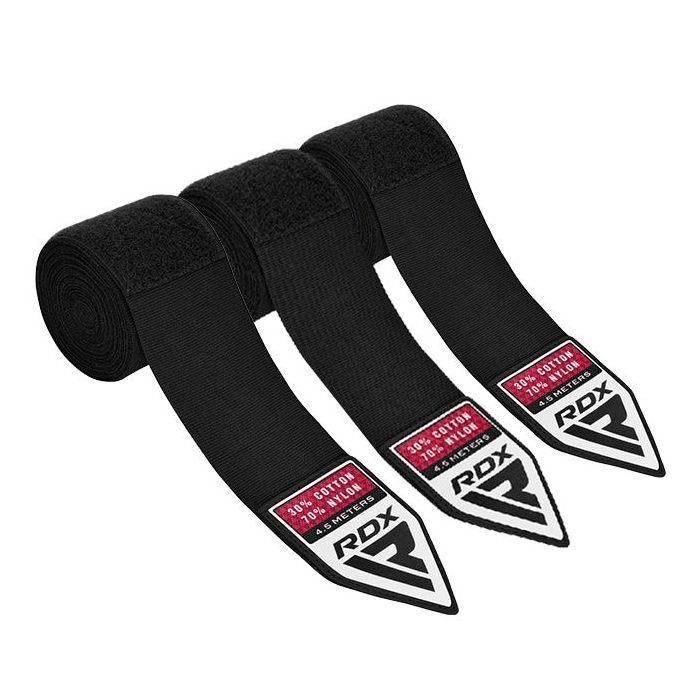 Бинт для спорта RDX RB Hand Wraps Combine 3 пари Black 4.5м (HWC-BBB+)