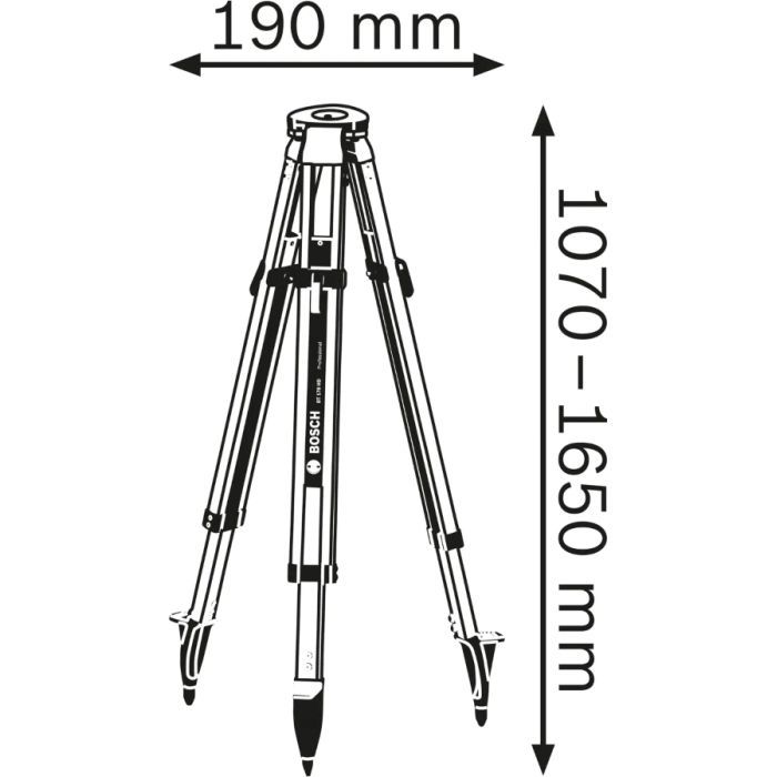 Штатив для нивелира Bosch BT170HD 5/8", 107-165см (0.601.091.B00) изображение 7