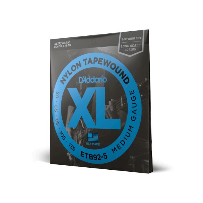 Струны для гитары D'Addario XL Nylon Tapewound 5-String Bass (50-135) (ETB92-5) изображение 2