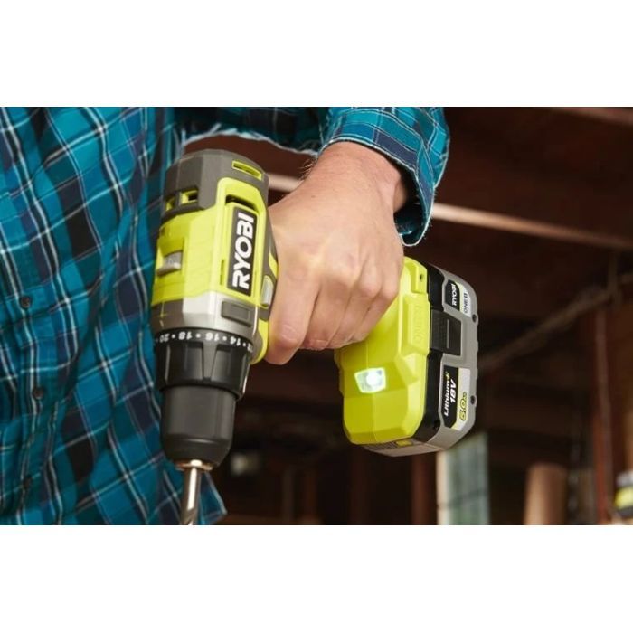 Шуруповерт Ryobi ONE+ RDD18-2C415S 18V, 1х4Ah, 1х1.5Ah, 52Нм, 450/1750об/мин 1.3кг сумка (5133005612) изображение 7