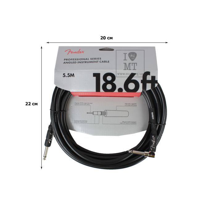 Инструментальный кабель Fender Cable Professional Series 18.6' Angled Black (228434) изображение 2