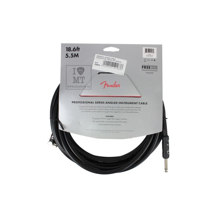 Инструментальный кабель Fender Cable Professional Series 18.6' Angled Black (228434) изображение 3