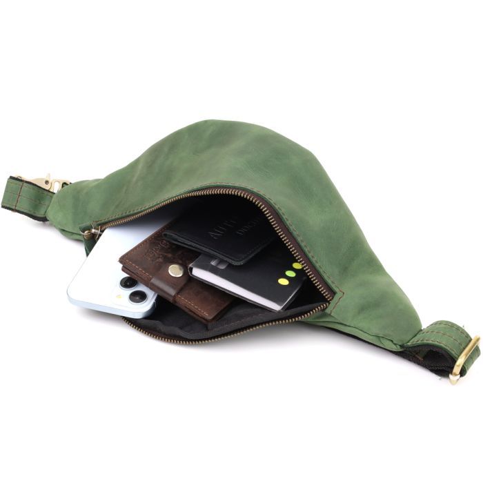 Сумка Shvigel Из натуральной кожи Зеленая (23142) изображение 8