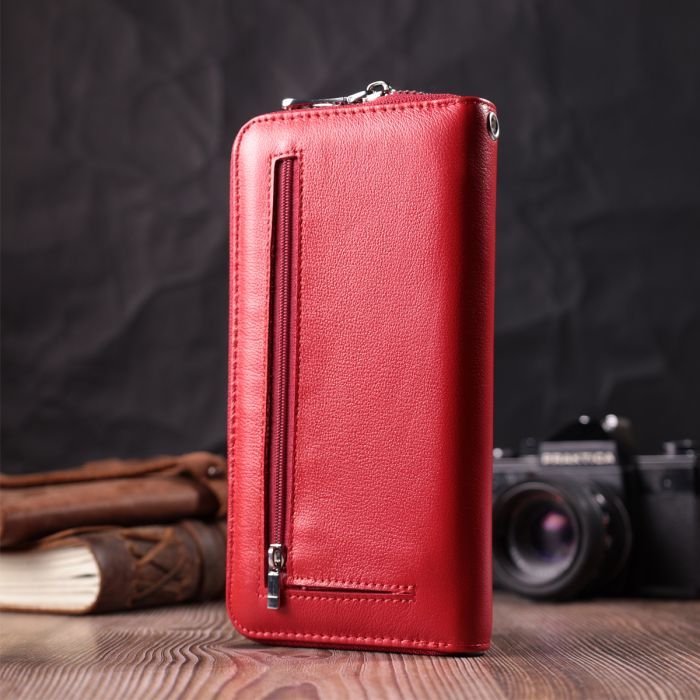 Гаманець ST Leather З натуральної шкіри Червоний (22561) зображення 9