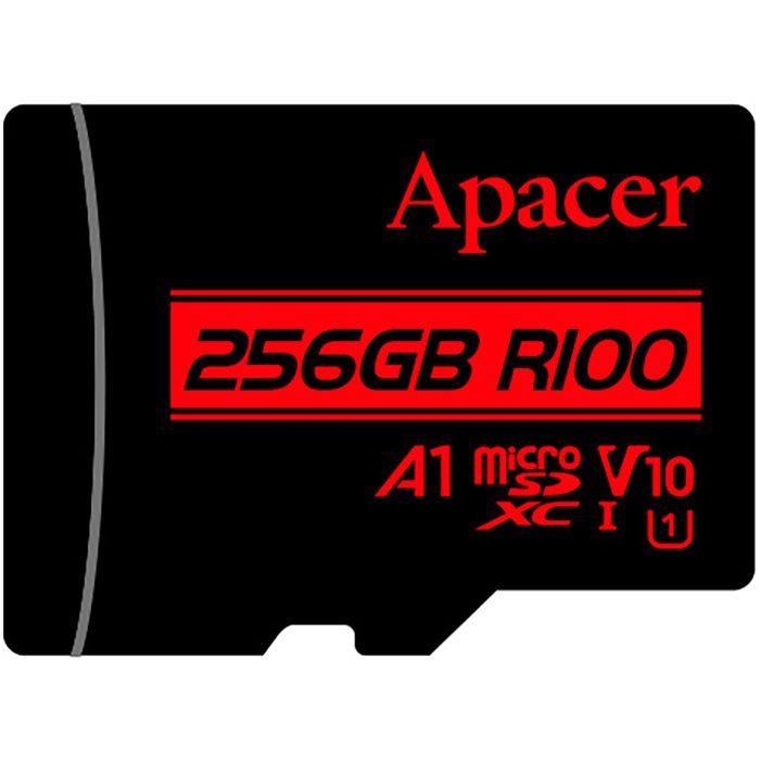 Карта пам'яті Apacer 256GB microSDXC class 10 UHS-I V10 A1 (AP256GMCSX10UB-R) зображення 2