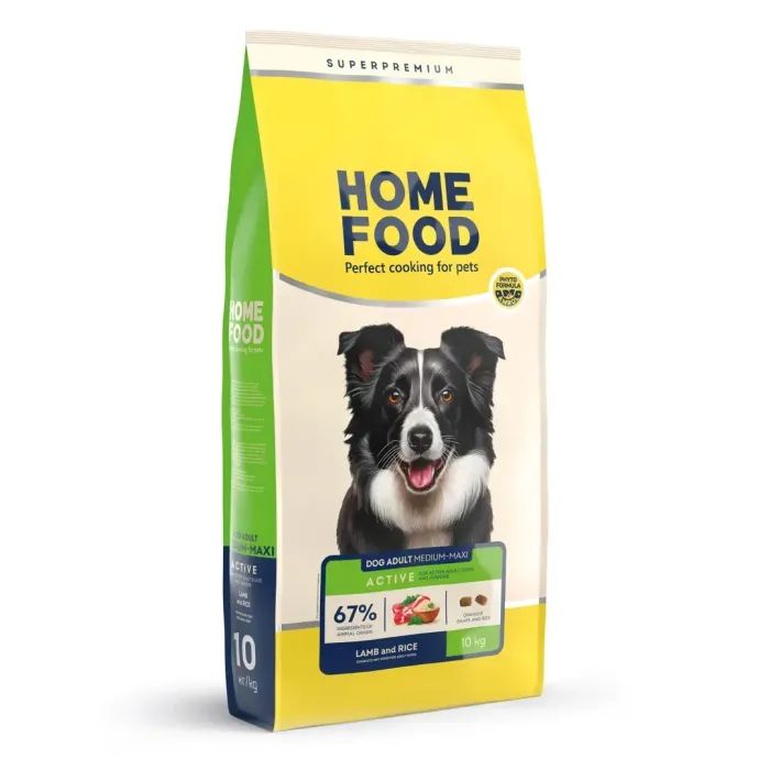 Сухий корм для собак Home Food ADULT MEDIUM/MAXI For active adult and junior dogs з ягням та рисом 300 г (4820290090279)