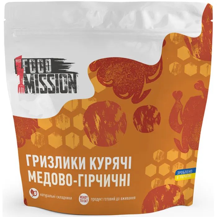 Мʼясні снеки Food Mission курячі медово-гірчичні 35 г (fm.30498)