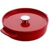 Сотейник KitchenAid Cast Iron чавунний з кришкою, 26 см, 2,77 л, червоний (CC009009-001)
