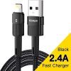 Дата кабель USB 2.0 AM to Lightning 2.0m 2.4A black Essager (EXCL-XCA01)