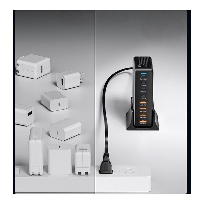 Зарядний пристрій Essager 4xUSB-C + 4xUSB 320W GaN (EZC320W-QJB0G-Z) зображення 9