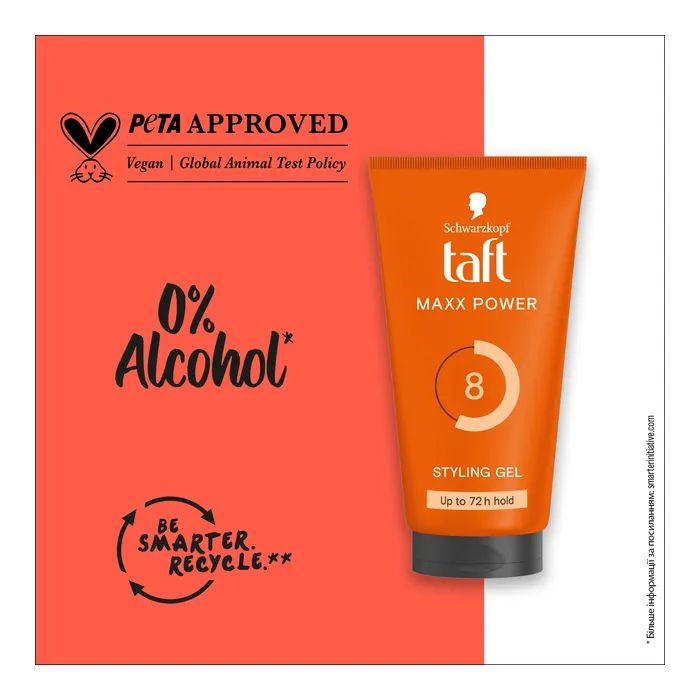 Гель для волосся Taft Maxx Power Фіксація 8 150 мл (9000101723502) зображення 5