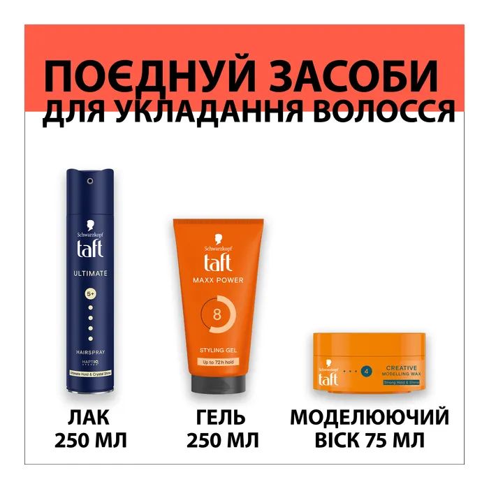 Гель для волосся Taft Maxx Power Фіксація 8 150 мл (9000101723502) зображення 6